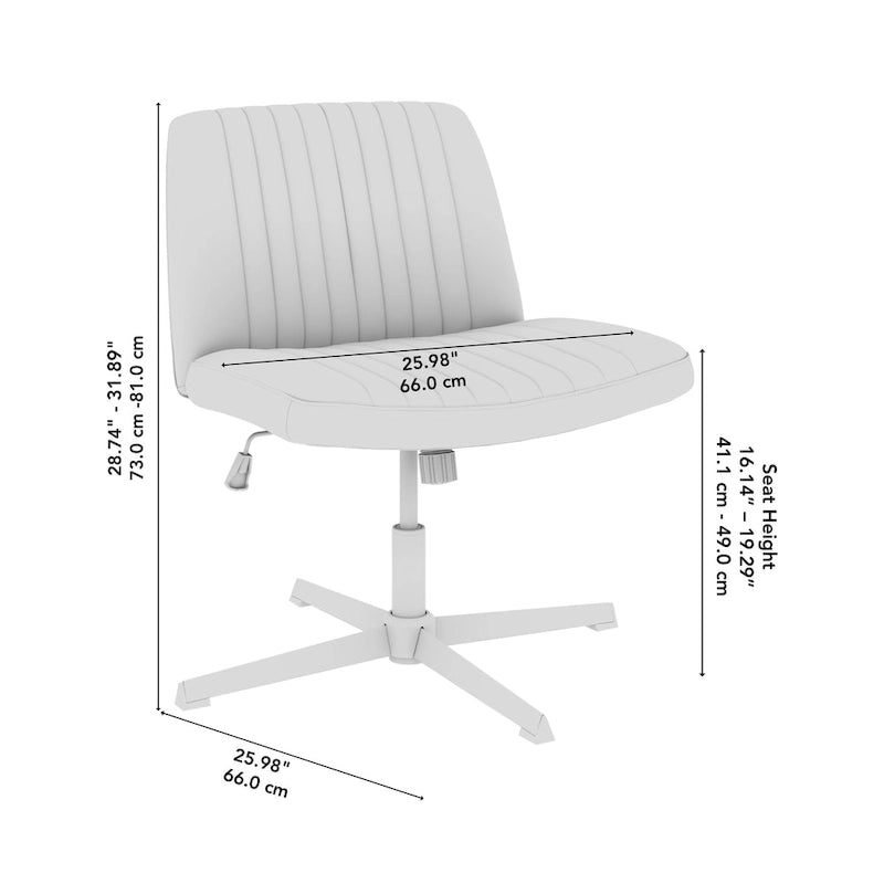 Chaise de bureau sans accoudoirs ni roulettes