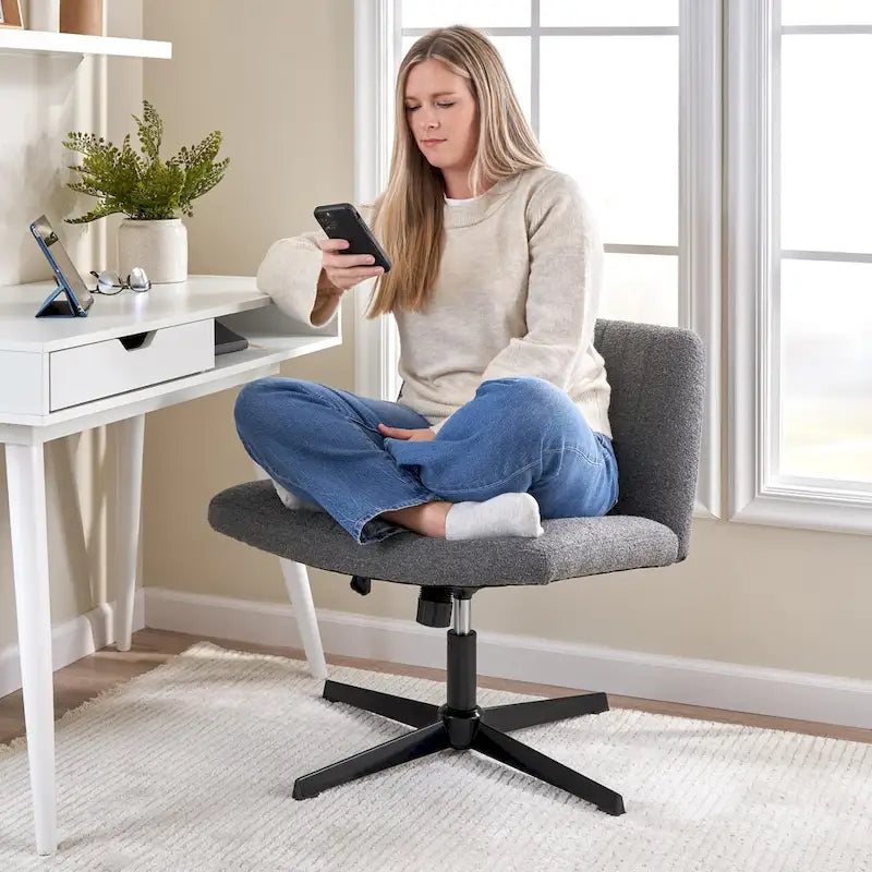 Chaise de bureau sans accoudoirs ni roulettes