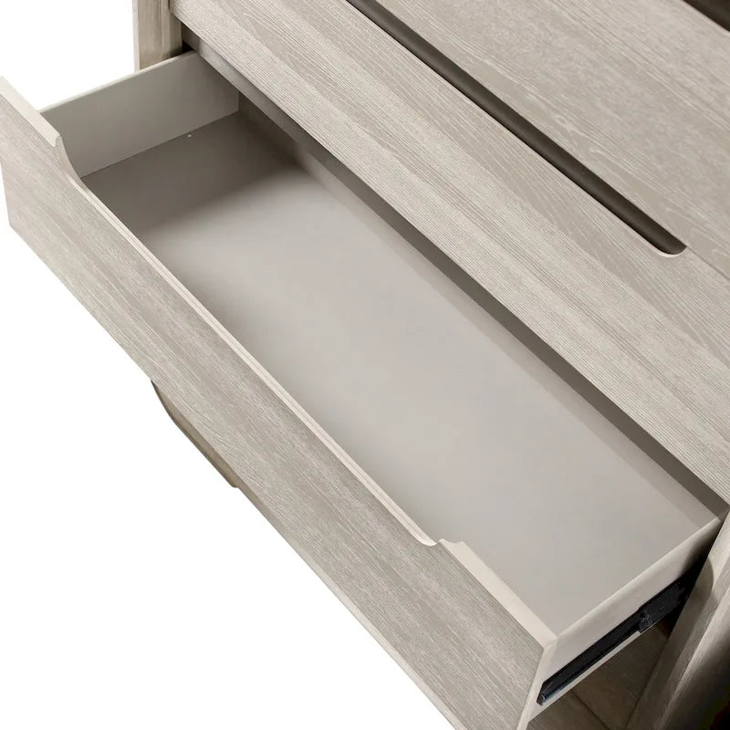 Commode moderne en bois massif à cinq tiroirs