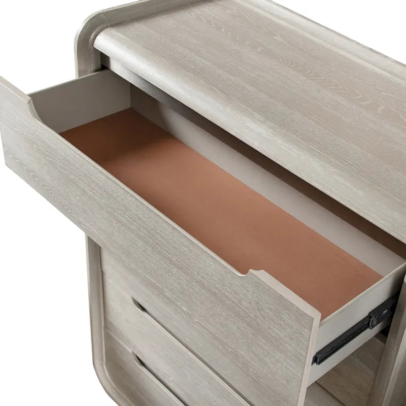 Commode moderne en bois massif à cinq tiroirs