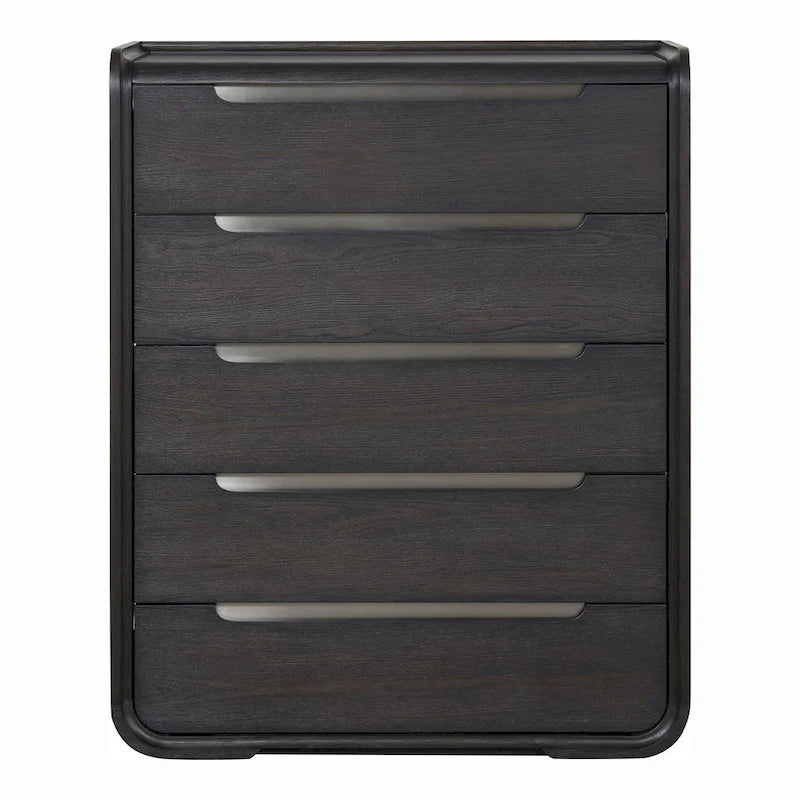Commode moderne en bois massif à cinq tiroirs