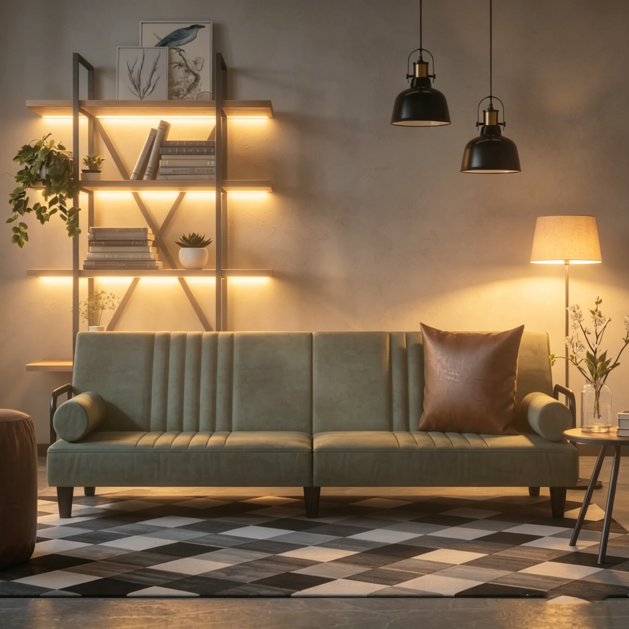 canapé-lit avec accoudoirs, fauteuil inclinable, canapé deux places, canapé-lit pliant