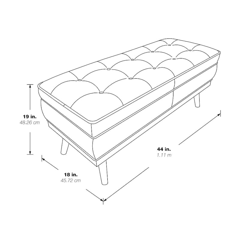 Banc de rangement pour la maison et le bureau - lin