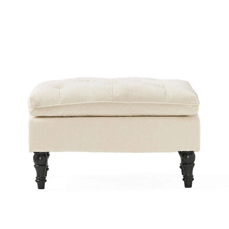 Repose-pieds moderne en tissu touffeté
