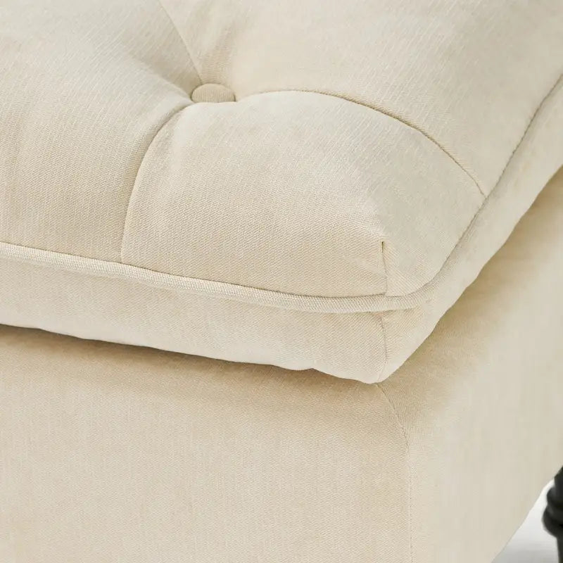 Repose-pieds moderne en tissu touffeté