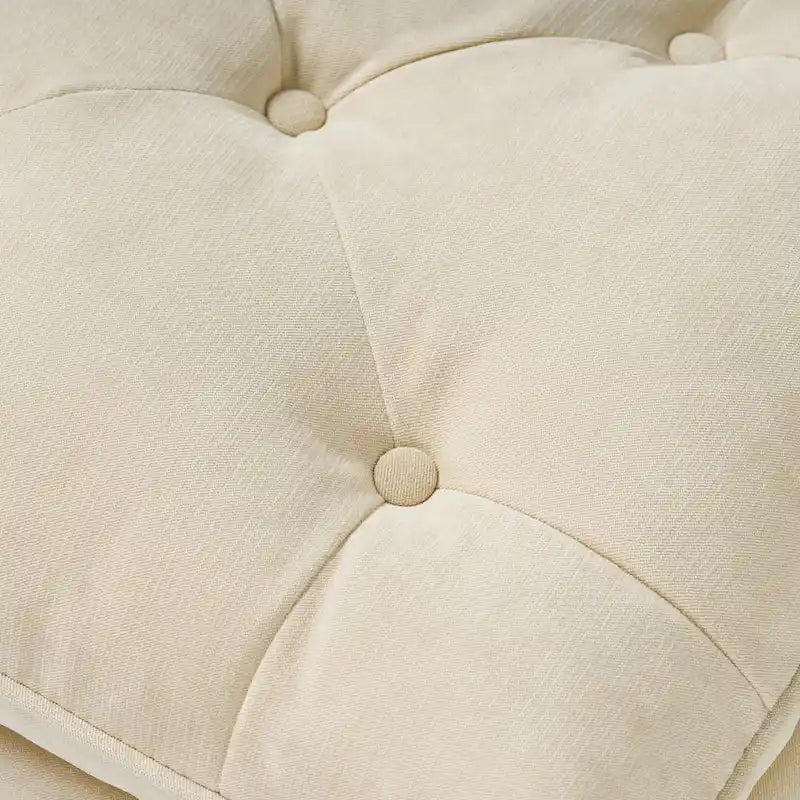 Repose-pieds moderne en tissu touffeté