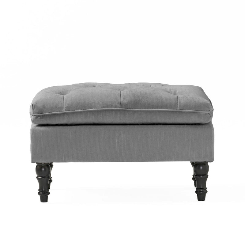 Repose-pieds moderne en tissu touffeté