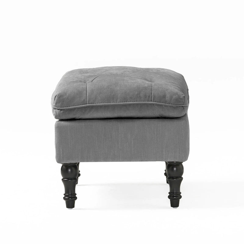 Repose-pieds moderne en tissu touffeté