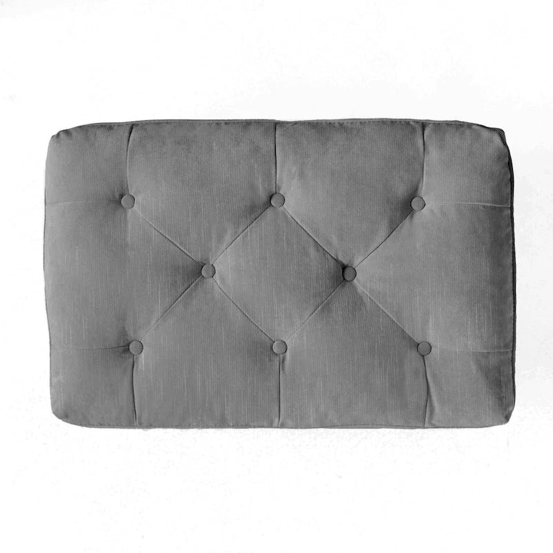Repose-pieds moderne en tissu touffeté