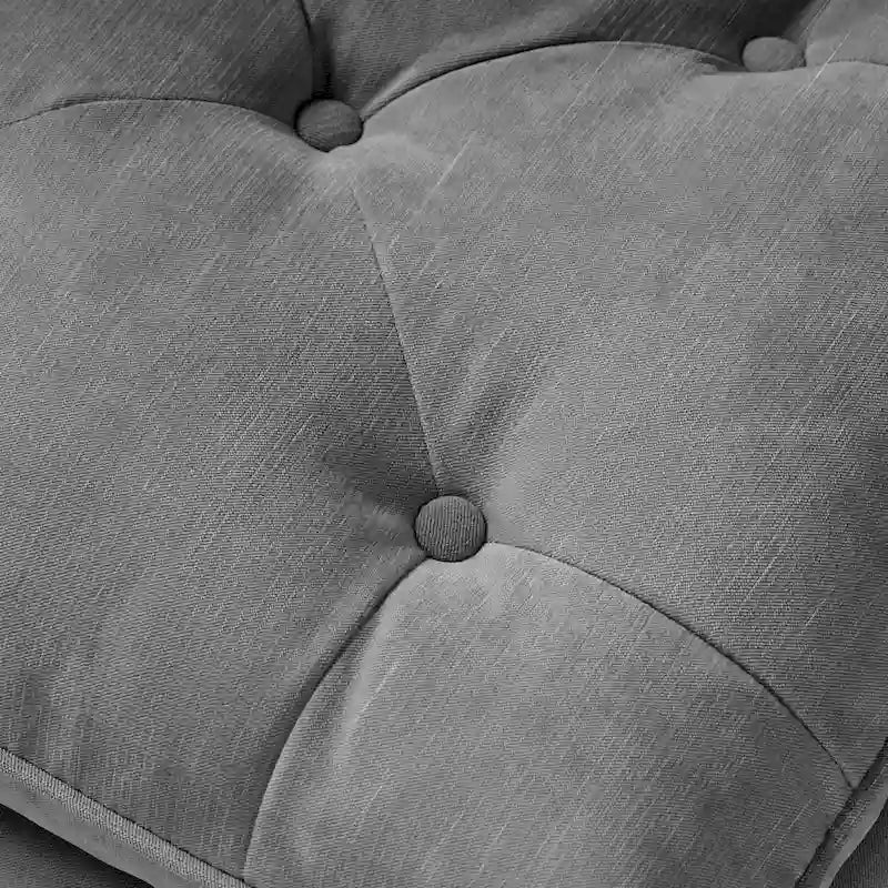 Repose-pieds moderne en tissu touffeté