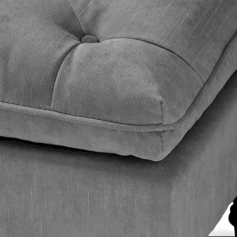 Repose-pieds moderne en tissu touffeté
