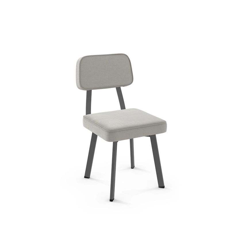 Chaise de salle à manger rembourrée, pieds en métal