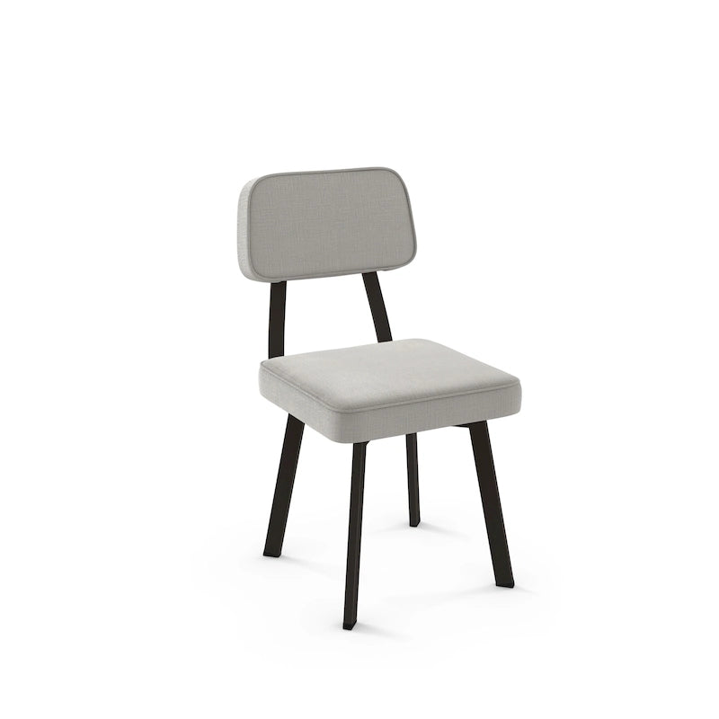 Chaise de salle à manger rembourrée, pieds en métal