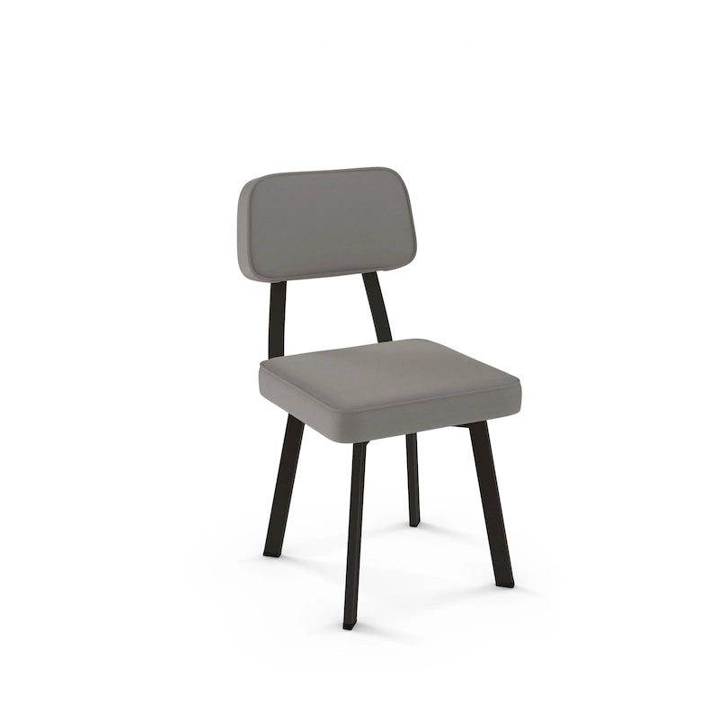 Chaise de salle à manger rembourrée, pieds en métal