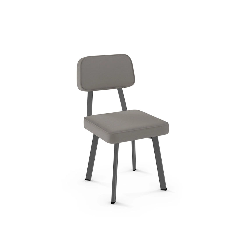 Chaise de salle à manger rembourrée, pieds en métal