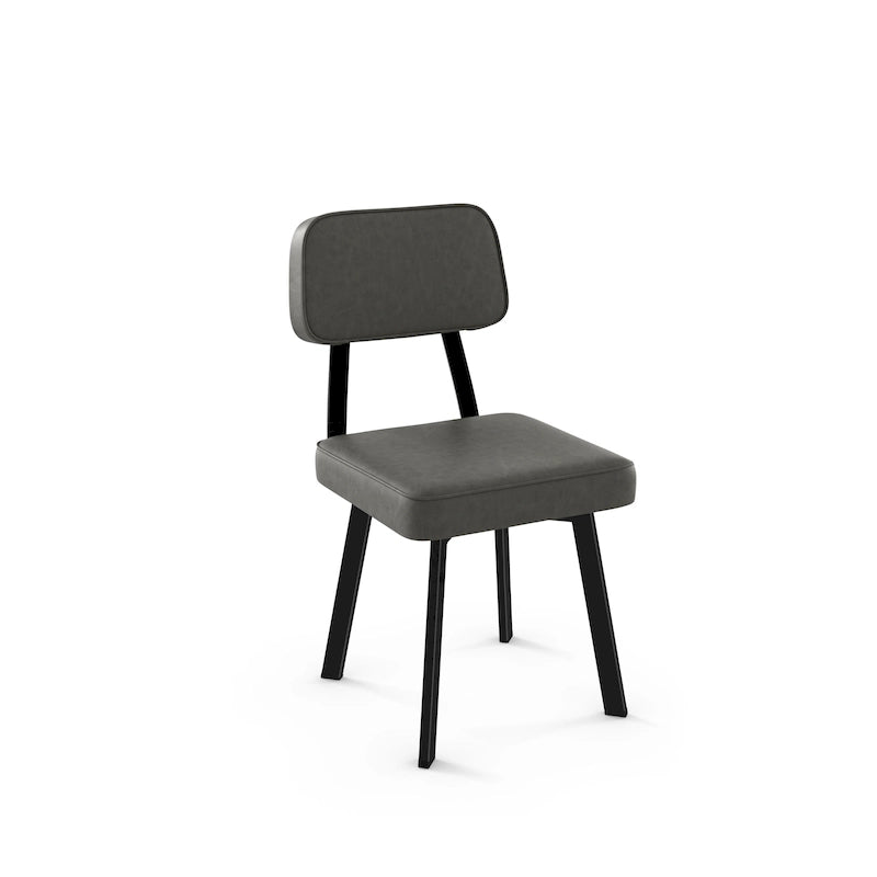 Chaise de salle à manger rembourrée, pieds en métal
