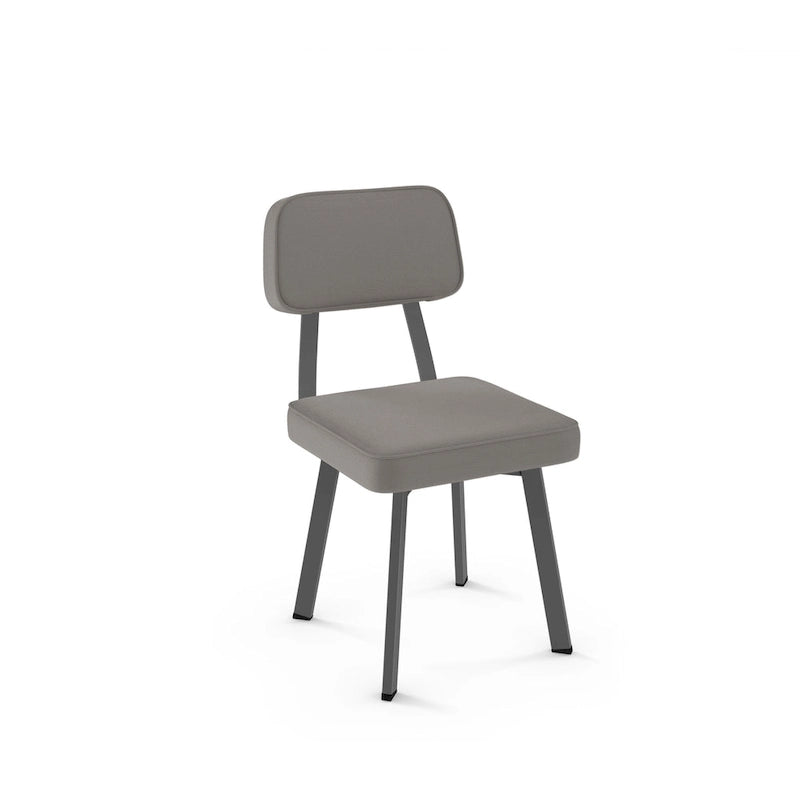 Chaise de salle à manger rembourrée, pieds en métal