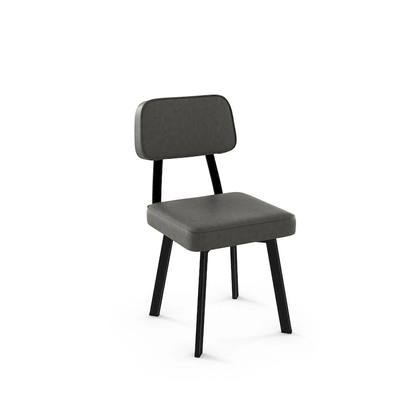 Chaise de salle à manger rembourrée, pieds en métal