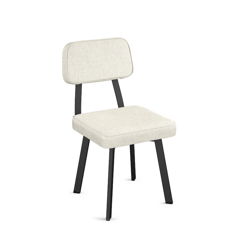 Chaise de salle à manger rembourrée, pieds en métal