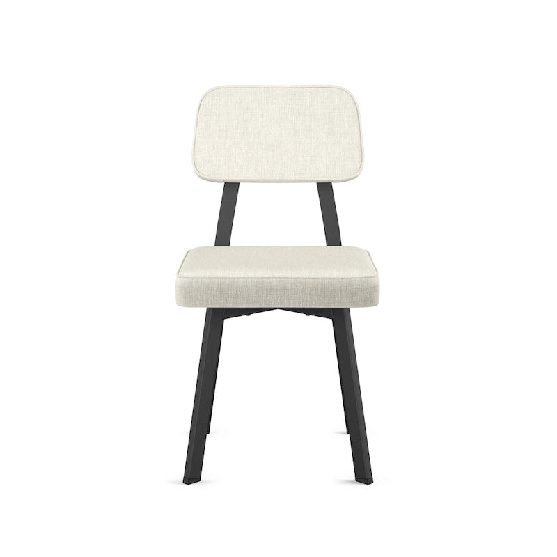 Chaise de salle à manger rembourrée, pieds en métal
