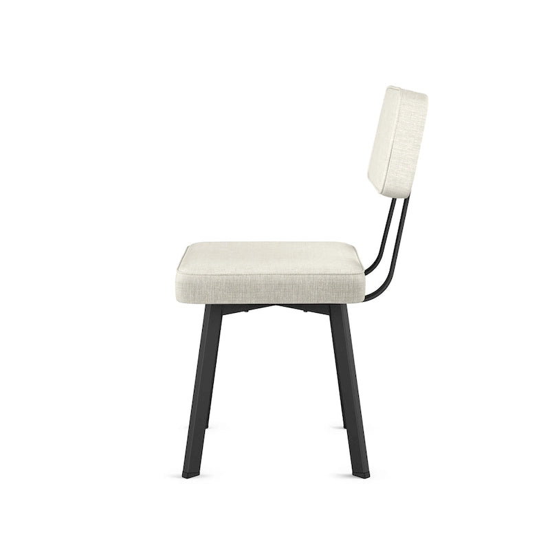 Chaise de salle à manger rembourrée, pieds en métal