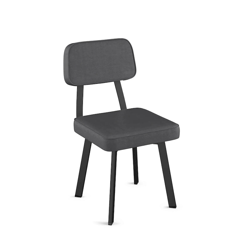 Chaise de salle à manger rembourrée, pieds en métal