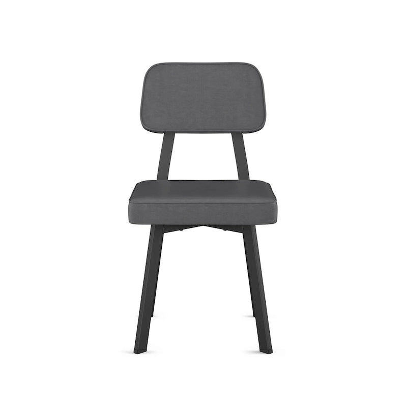 Chaise de salle à manger rembourrée, pieds en métal