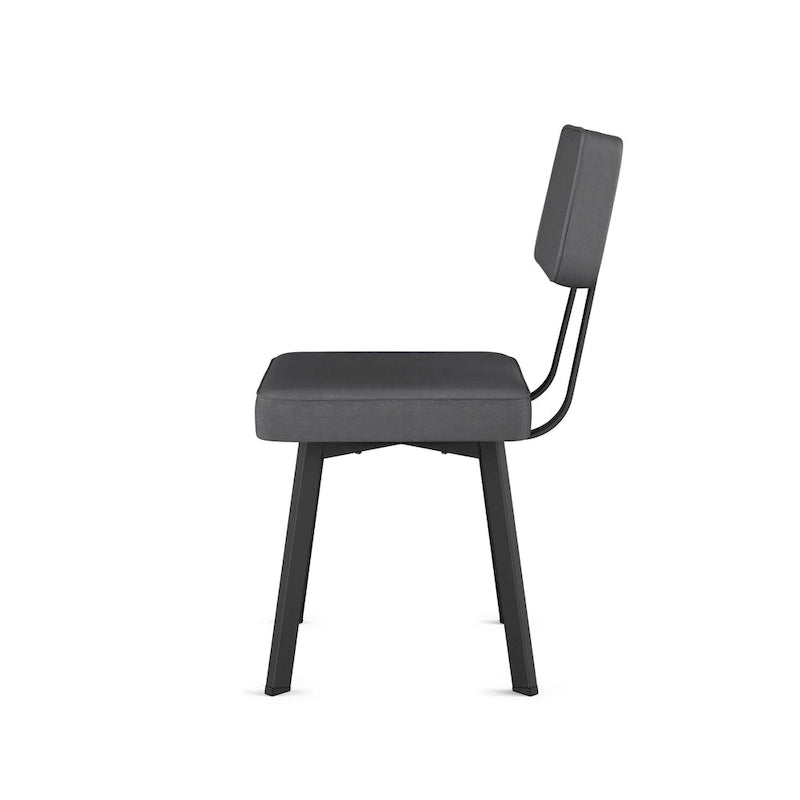 Chaise de salle à manger rembourrée, pieds en métal