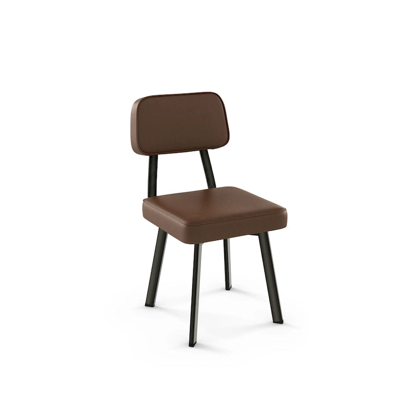Chaise de salle à manger rembourrée, pieds en métal
