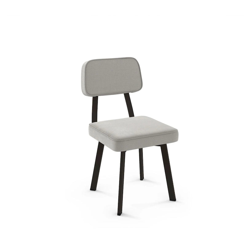 Chaise de salle à manger rembourrée, pieds en métal
