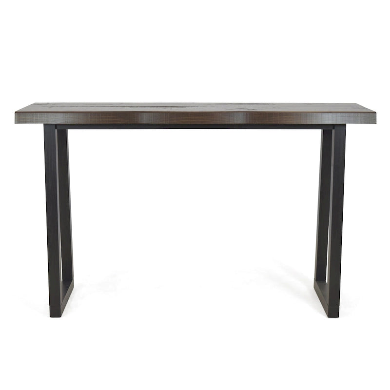 Garniture en bois d'origine, table de bar avec panneau de contrôle en merisier vieilli et ébène