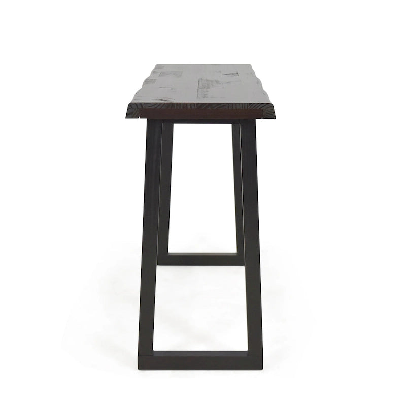 Garniture en bois d'origine, table de bar avec panneau de contrôle en merisier vieilli et ébène