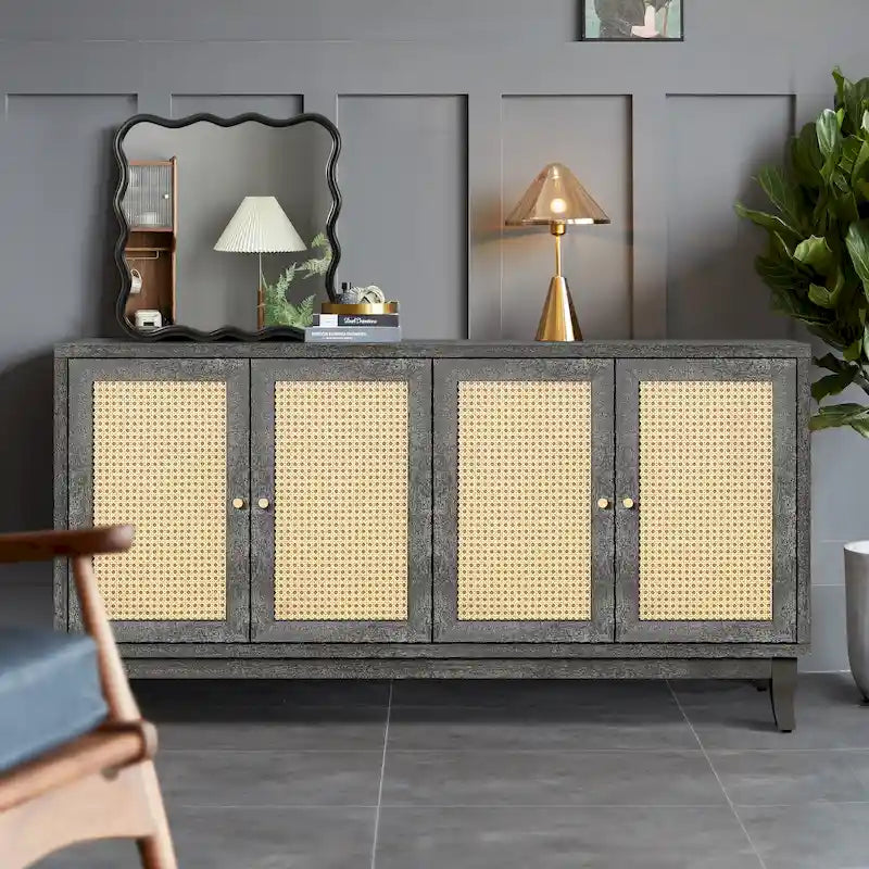Meuble de rangement de style moderne, armoire latérale, meuble en bois, table de commande