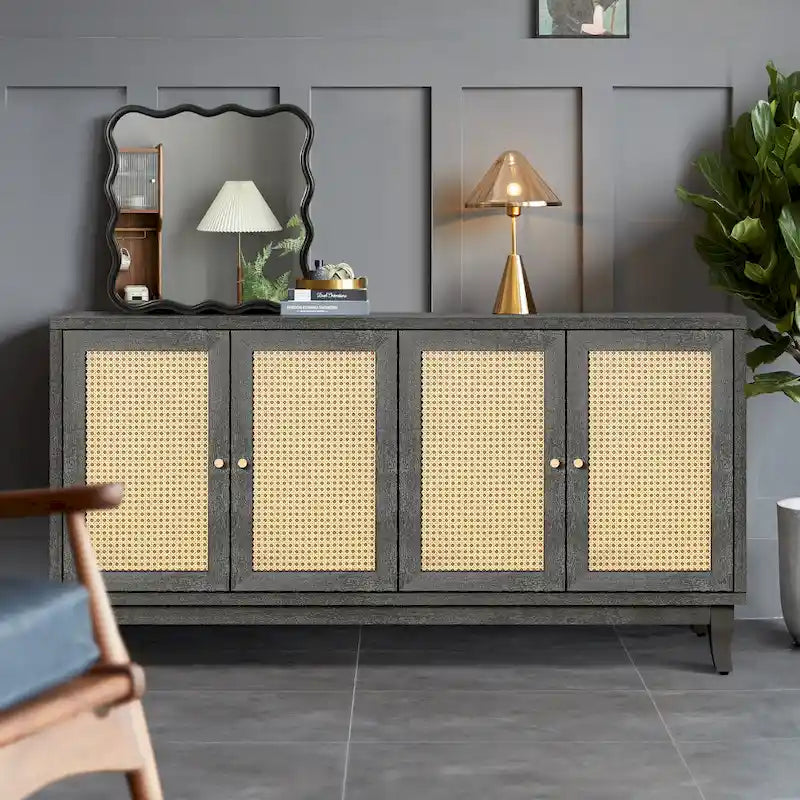 Meuble de rangement de style moderne, armoire latérale, meuble en bois, table de commande