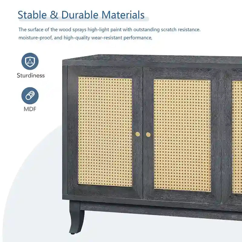 Meuble de rangement de style moderne, armoire latérale, meuble en bois, table de commande