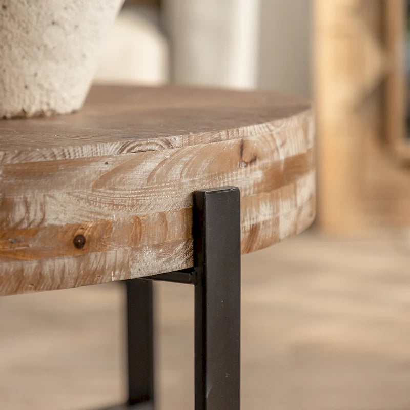 Table basse ronde de style rétro moderne