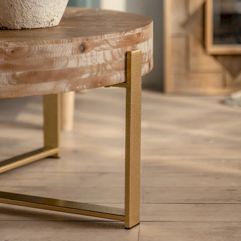Table basse ronde de style rétro moderne