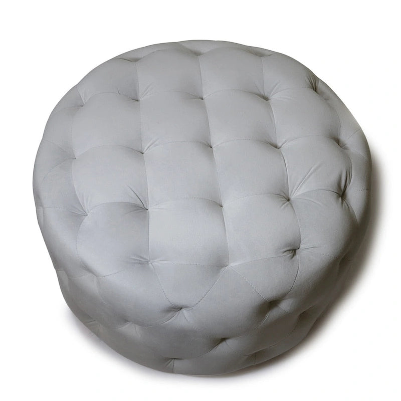 Repose-pieds rond capitonné de 61 cm (plusieurs couleurs disponibles)