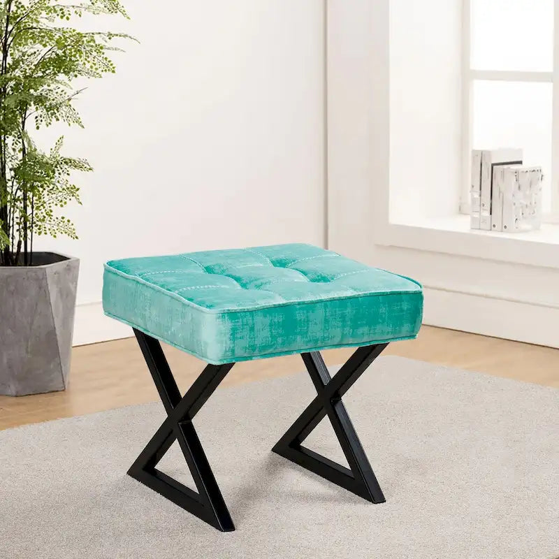 Repose-pieds/tabouret de coiffeuse en velours