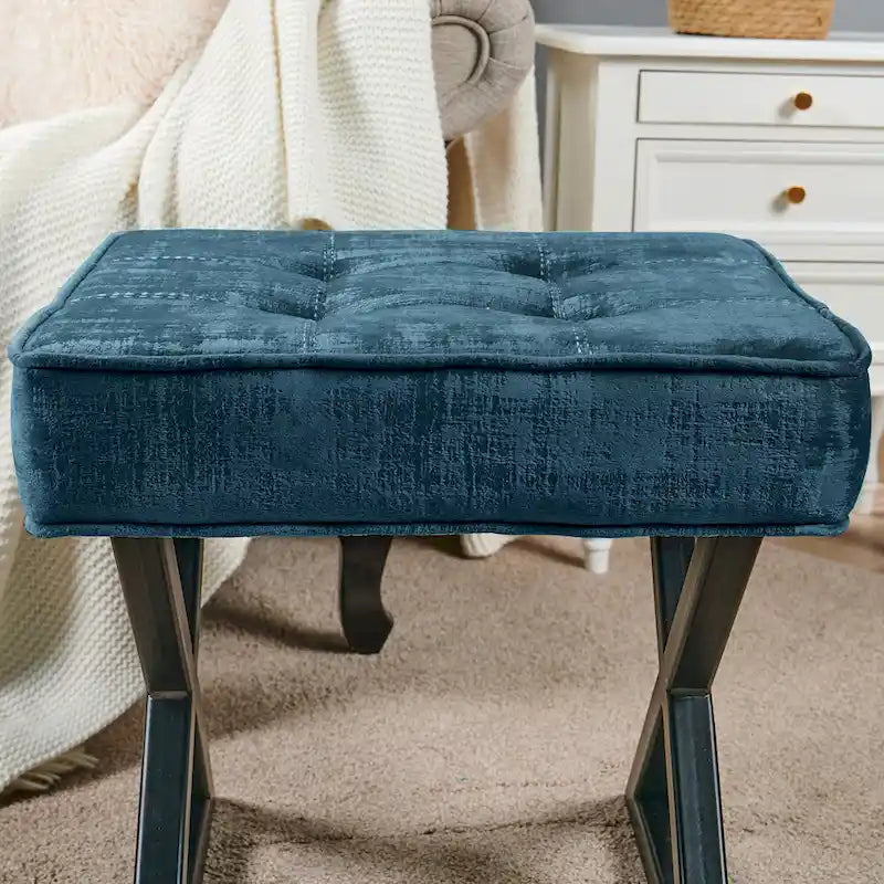 Repose-pieds/tabouret de coiffeuse en velours