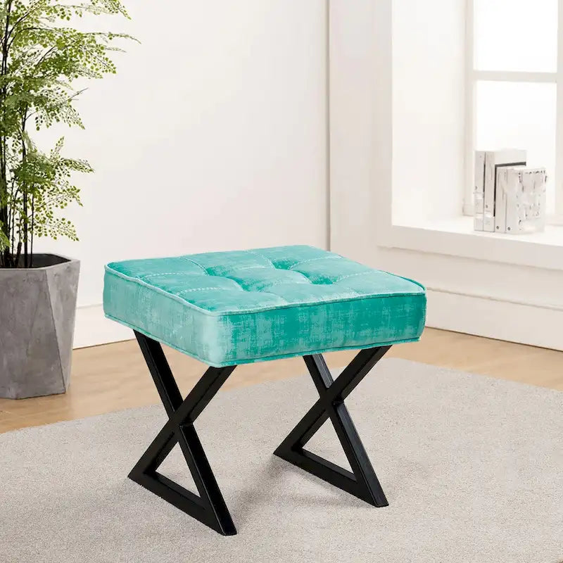 Repose-pieds/tabouret de coiffeuse en velours