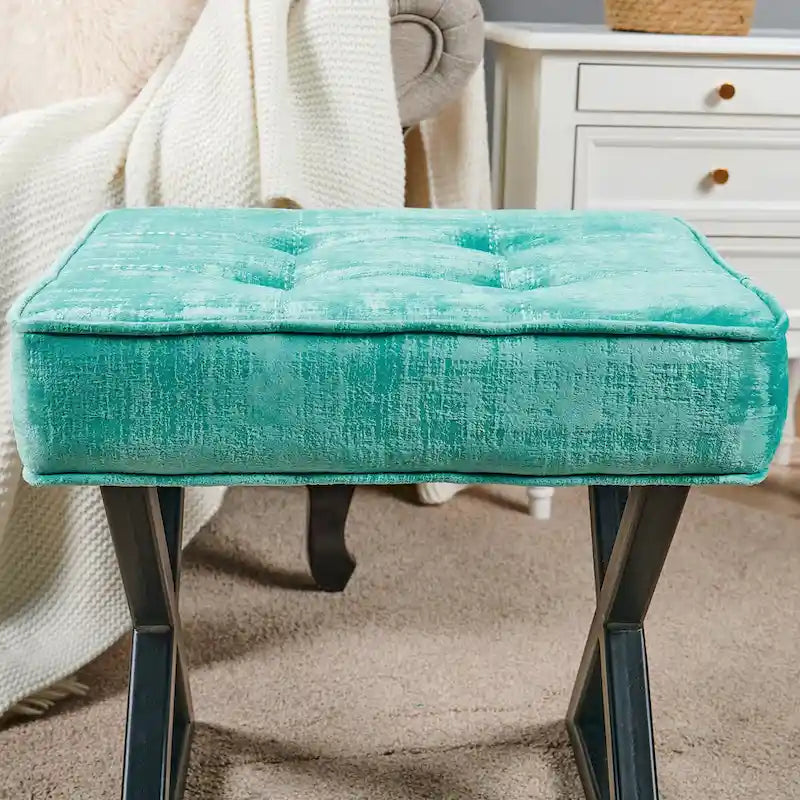 Repose-pieds/tabouret de coiffeuse en velours