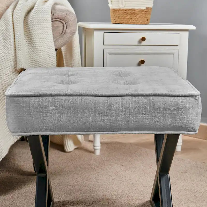 Repose-pieds/tabouret de coiffeuse en velours