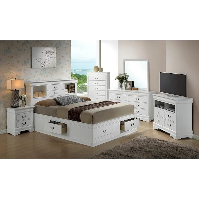 Lit plateforme de rangement complet avec 6 tiroirs de rangement