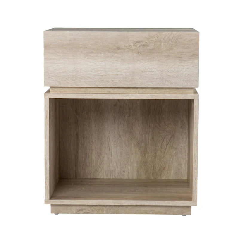 Table d'appoint en bois blanc de style transitionnel
