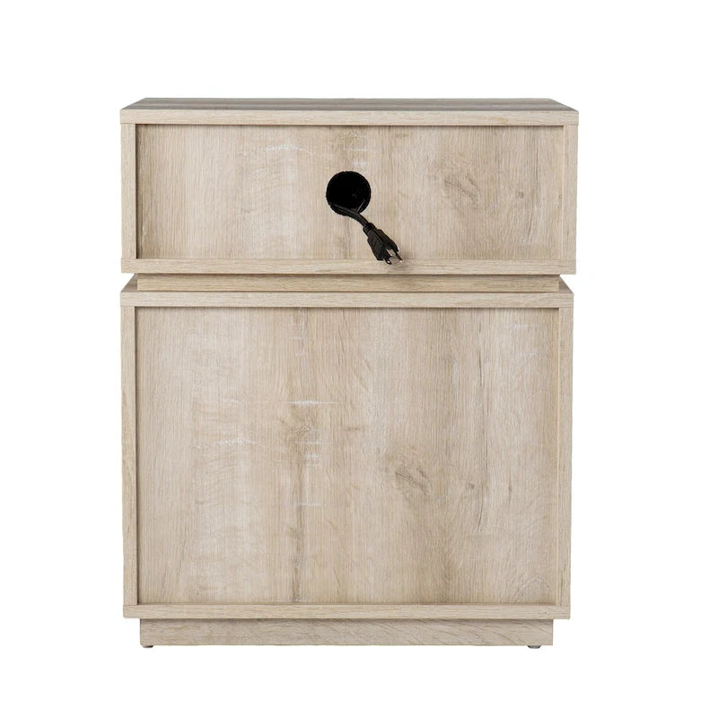 Table d'appoint en bois blanc de style transitionnel