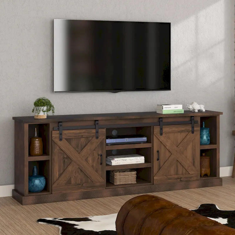 Meuble TV de style rustique de 85 pouces