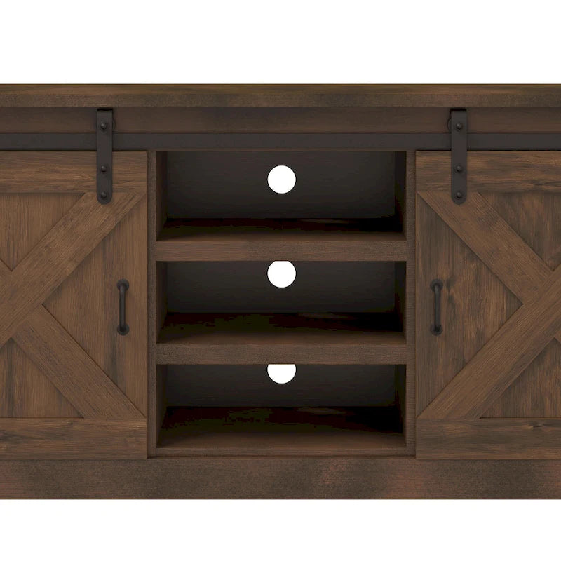 Meuble TV de style rustique de 85 pouces