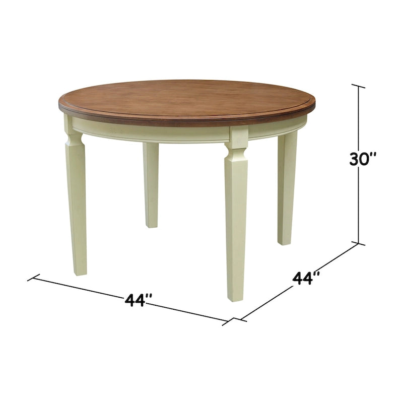 Table à manger ronde de 44 x 44 pouces