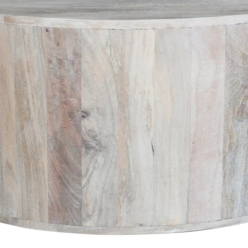 Table basse de 36 pouces, fabriquée à la main en forme de tambour